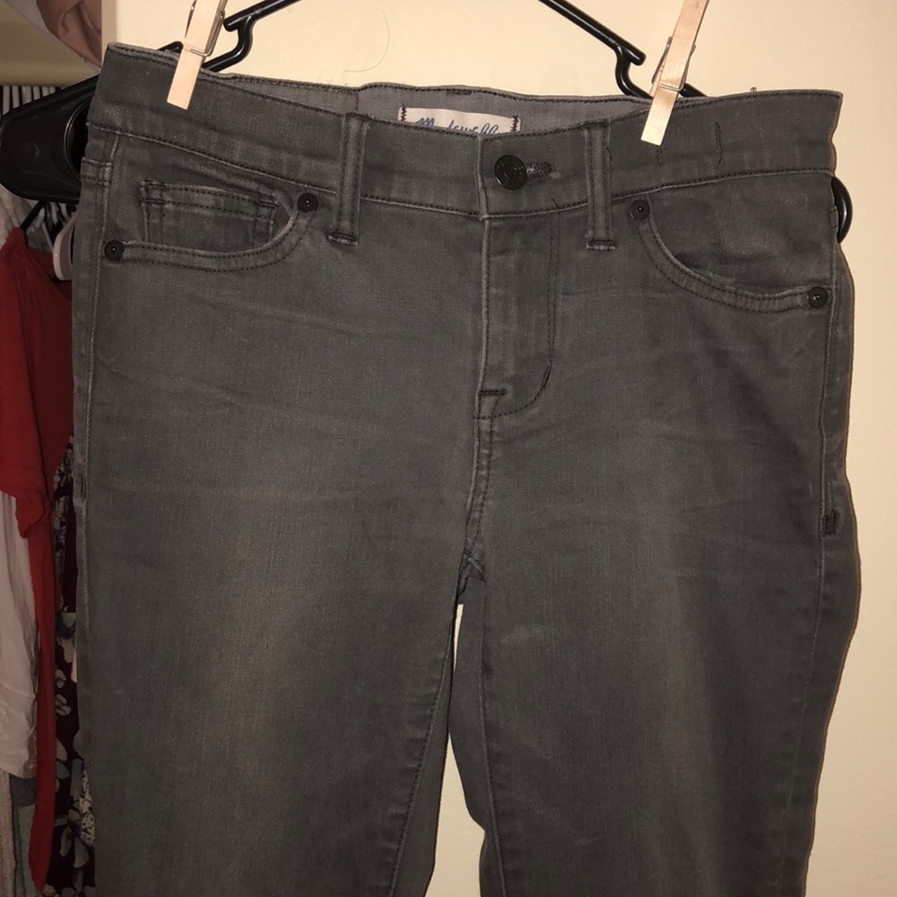 Gray skinny Madewell jeans